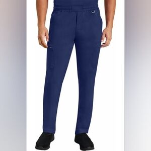 Purple Label by Healing Hands Men's Daniel Utility Cargo Navy Scrub Pant